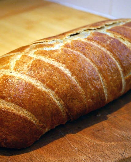Vegetarian sausage wellington