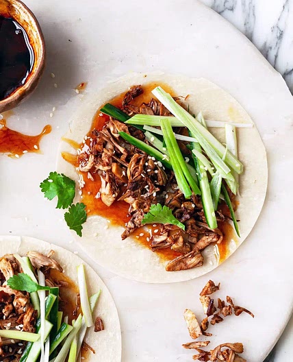 Chinese duck pancakes (with turkey)