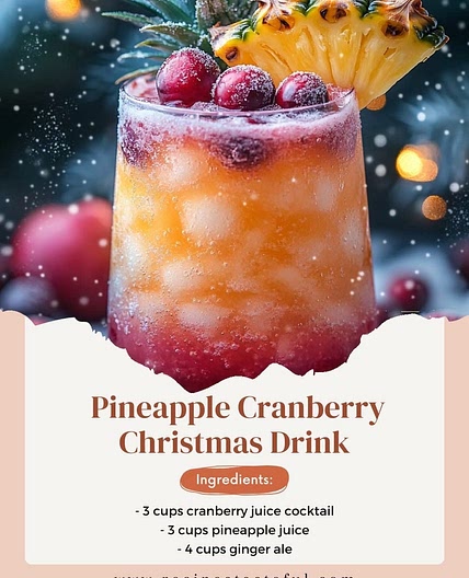 Pineapple Cranberry Christmas Punch