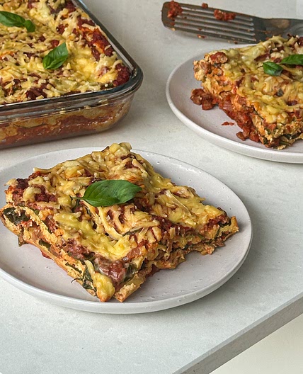 High protein vegan lasagna 