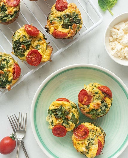 Spinach and Feta Keto Egg Muffin