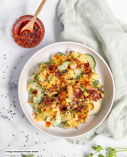 Crispy Smashed Potato Salad