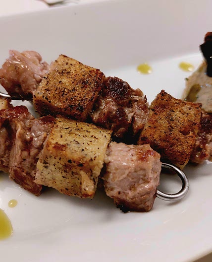 Skewers - Lamb and polenta