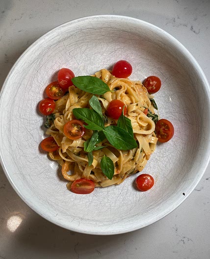 Basil & Tomato Pasta Nests