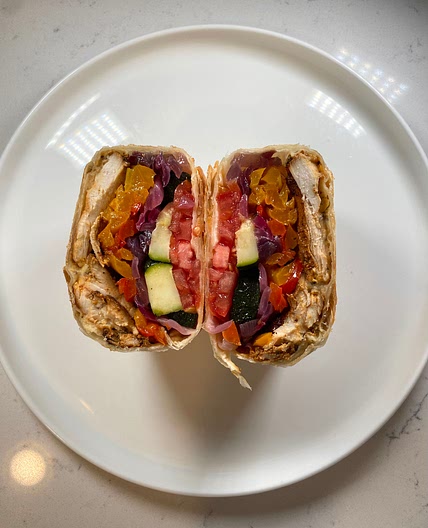 Mediterranean Chicken Wrap
