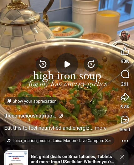 High iron soup