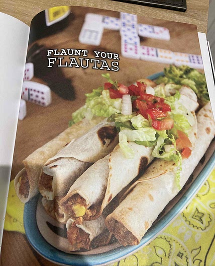 Sweet corn and green chile baked flautas 