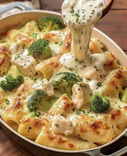 Hähnchen-Brokkoli-Auflauf Alfredo