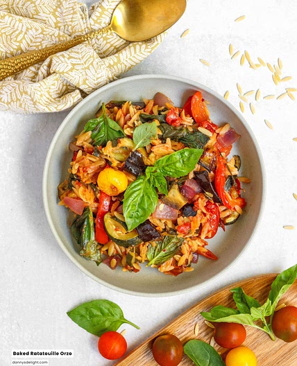 Baked Ratatouille Orzo