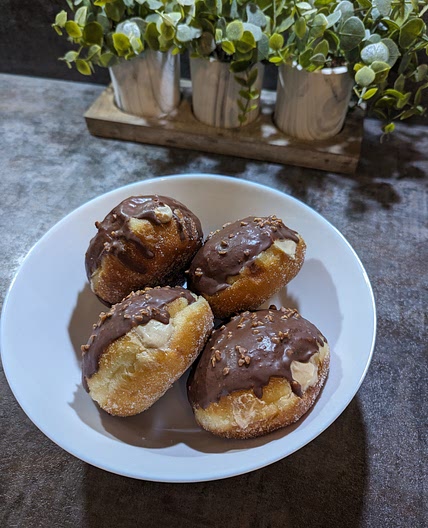 Hazelnut rocher doughnuts