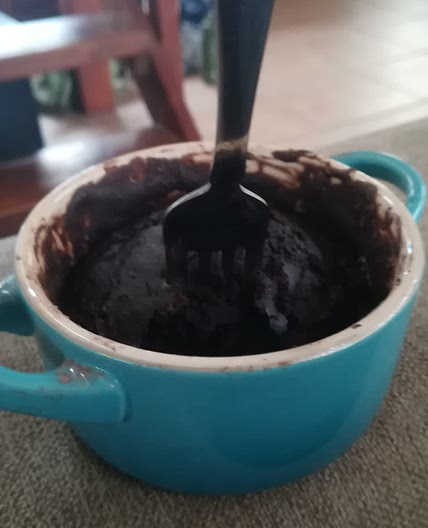 Choc brownie mug cake
