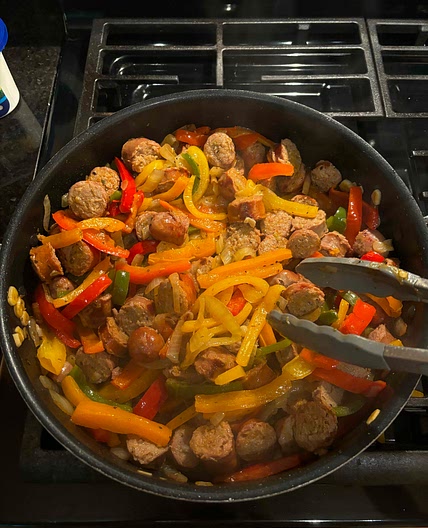 Sausage peppers & onions