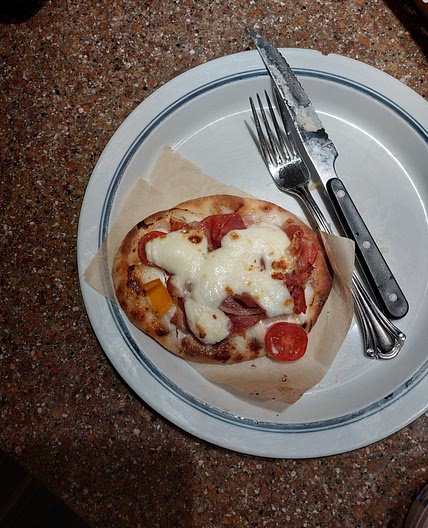 Garlic Naan Bread Pizza