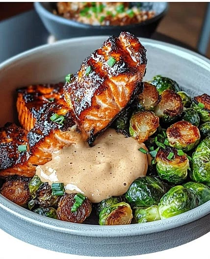 Teriyaki Salmon & Brussel Sprout Bowls