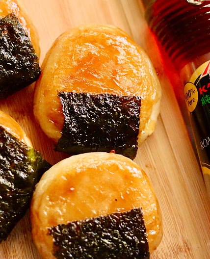 Sesame Soy Glazed Potato Mochi