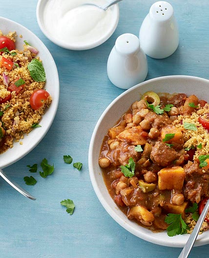 Slow cooker lamb and sweet potato tagine