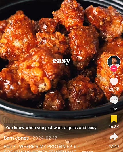 Gochujang "chicken" nuggets
