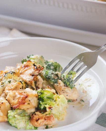 Chicken Alfredo Broccoli Casserole(After 3rd Week)
