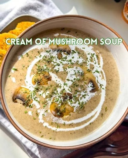 Cream of Mushroom Soup Recipe ⤵️