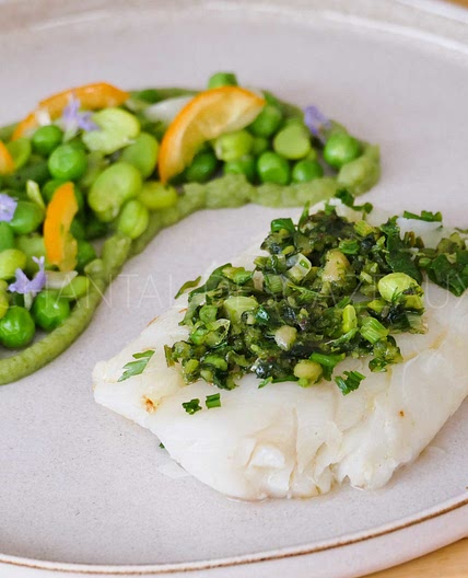 Poisson purée verte