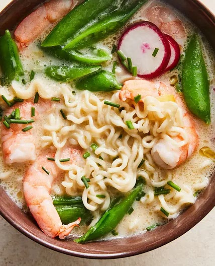 Creamy Miso Ramen With Shrimp