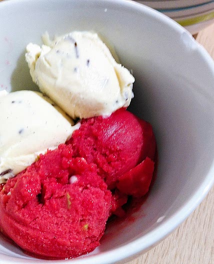 Strawberry sorbet