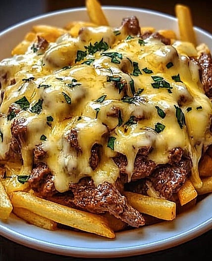 Loaded Philly Steak Cheese Fries 🥤🍟
