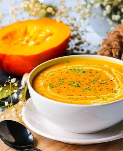 Soupe de potimarron et lentilles corail