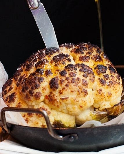Whole Roasted Cauliflower With Whipped Goat Cheese