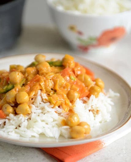 Easy Chickpea Curry with Coconut Rice
