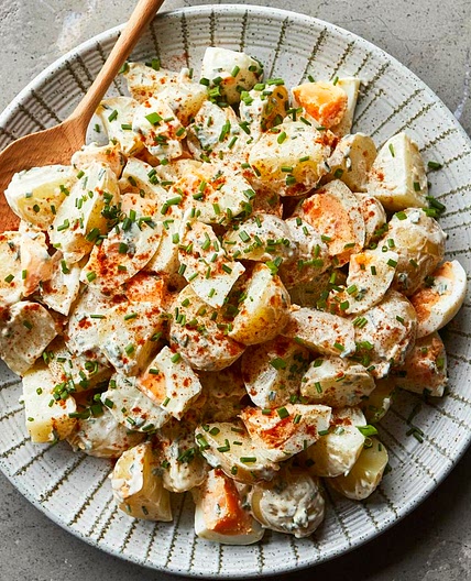 Devilled egg potato salad