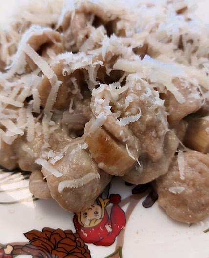 Pasta - Artichokes cream and king oyster mushrooms