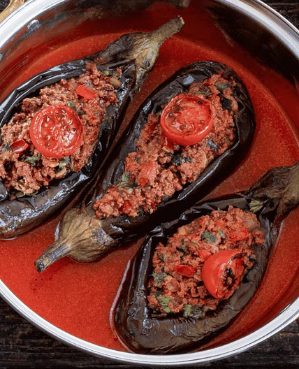 Stuffed Eggplant with Meat