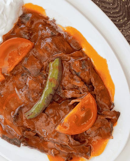 Doner Kebab with Yogurt and Tomato Sauce