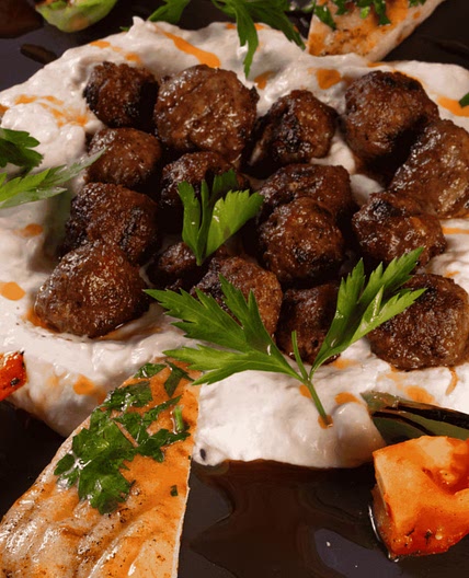 Grilled Meat on Eggplant Purée
