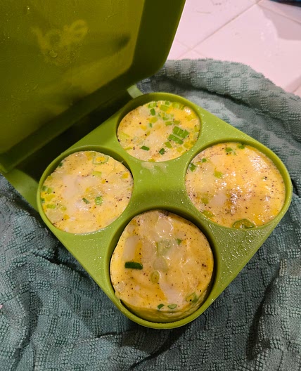 Green Onion and Havarti Egg Bites