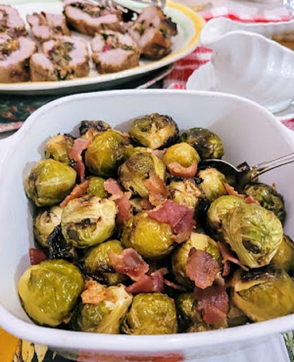 Air Fryer Brussels Sprouts and Bacon