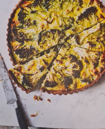 Rye Crust Tart with Broccoli and Leeks