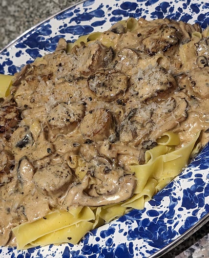Pappardelle con Funghi e Capesante