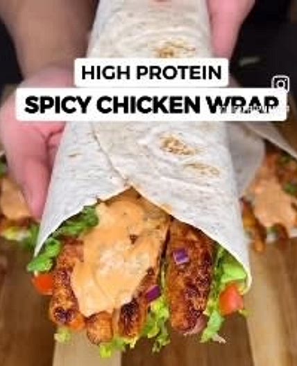 High Protein Spicy Chicken Wrap