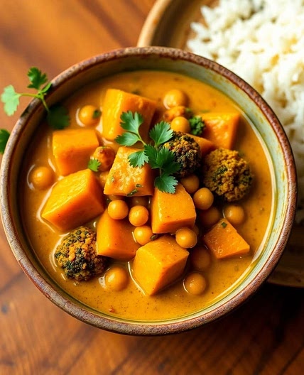 🍛 Curry de Patates Douces, Brocoli et Pois Chiches 🥦