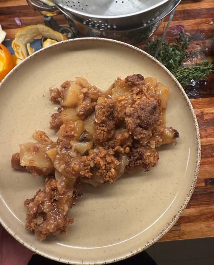 Apple crumble versão americana 