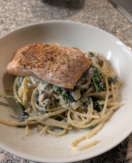 Healthy Creamy Salmon Pasta