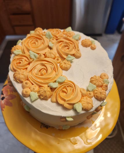 Yogurt stabilized whipped cream frosting