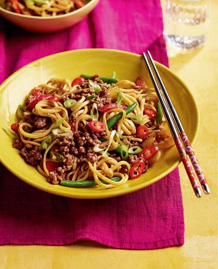 Air Fryer Sticky Beef Noodles