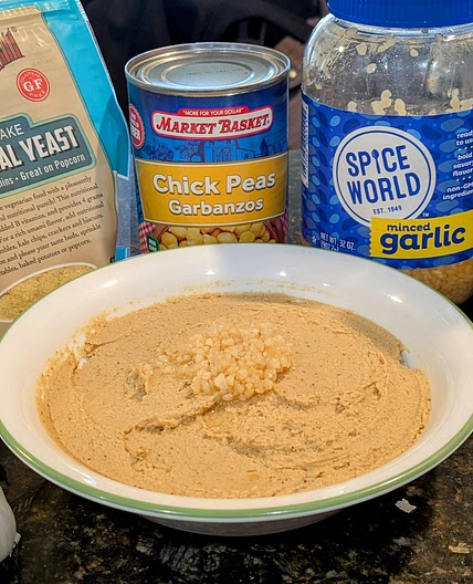 "Cheesy" Garlic Hummus
