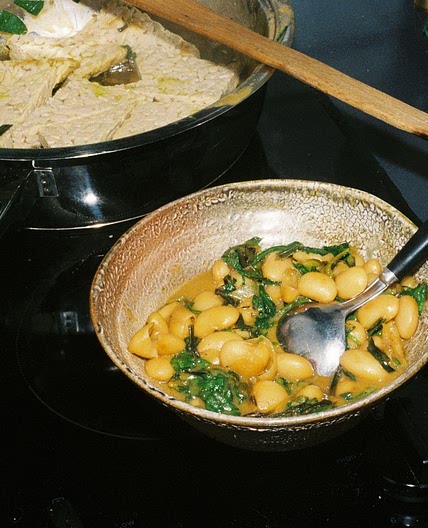 Brothy miso beans