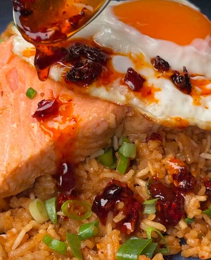 Salmon rice one pot