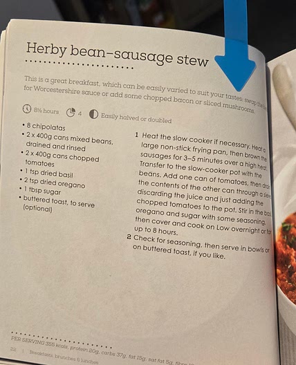 Herby bean sausage stew