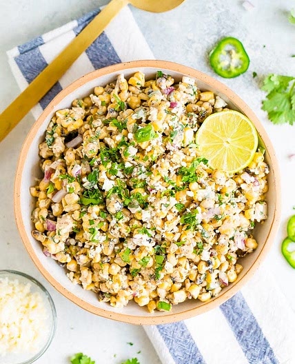 Charred corn salad